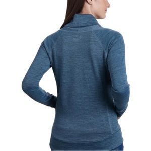 Kuhl Akkomplice Zip Neck Long Sleeve Size Small Blue